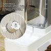 Automatic Large Capacity Gravity Pet Food Feeder Water Dispenser Set Transparent Storage Tank Cat Dog Food Water Dispenser Combo