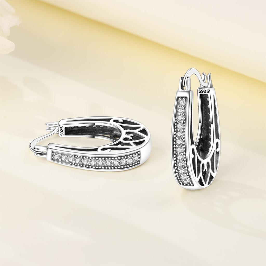 Orstarry S925 Silver Earrings Versatile Vintage Basic Braided Earrings For Women Birthday Gift Fine Jewelry