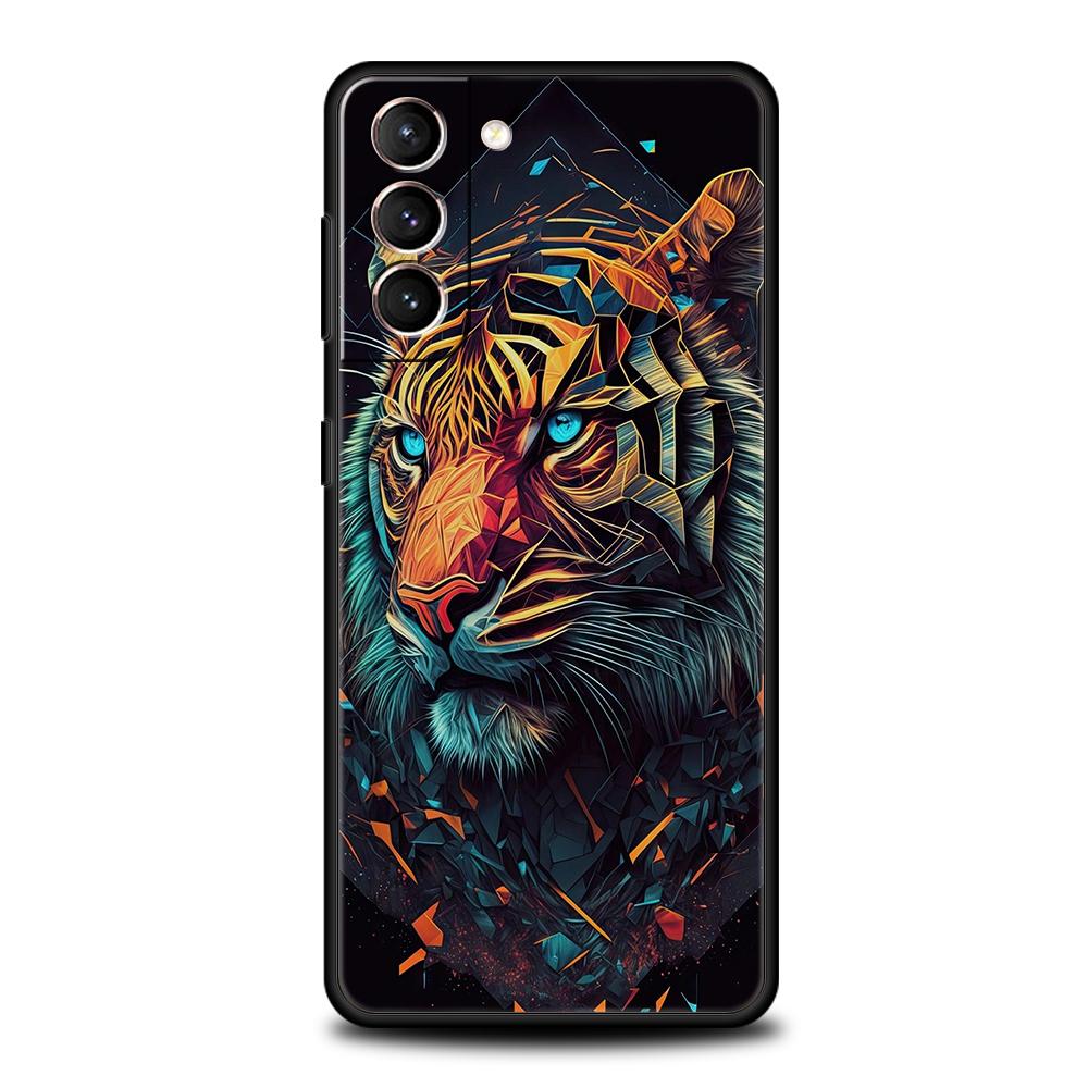 Animal Tiger Phone Case for Samsung Galaxy S24 S23 S22 S20 S21 FE Ultra S10 S10E S9 S8 Plus 5G Silicone Cover Capas Fundas Bags