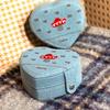 Heart Design Jewelry Organizers Denims Multi Compartment Storage Box For Earrings Necklaces Rings Travel Essential