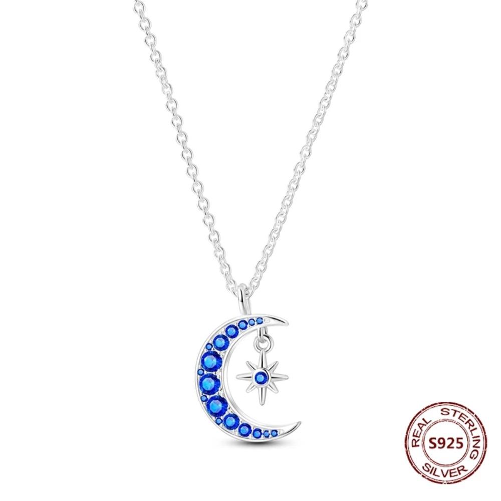 925 Silver Lucky Unicorn Necklace with Butterfly Firefly Bear Paw Print Zircon Chain Link Heart Jewelry for Women