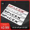 Car Sticker 2025 New Tesla 1PCS ABS Car Emblem Space X Rear Badge Dceoration Stickers For Tesla Auto Trunk Exterior Styling Modi