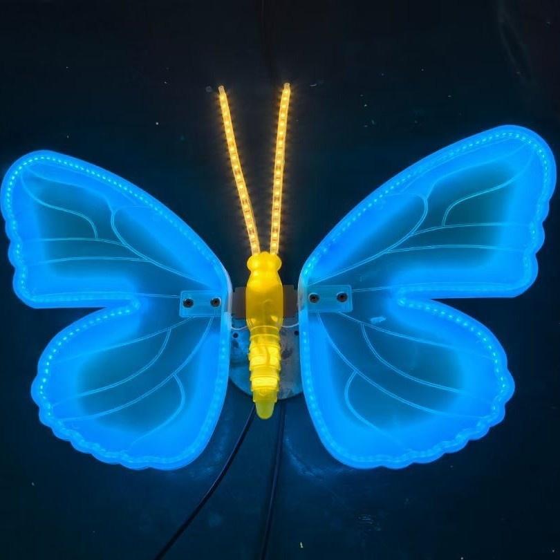 Wedding Butterfly Glow Lights Simulation Outdoor Dynamic And Static Decorative Lamps For Holiday Party Garden Yard Patio Event