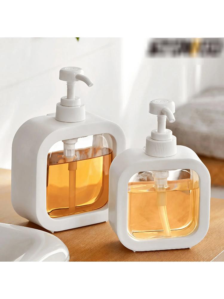 Bouteille Rechargeable Grande Capacité pour Shampoing Désinfectant pour les Mains Gel Douche Nettoyant Liquide Lotion Distributeur à Pompe Portable