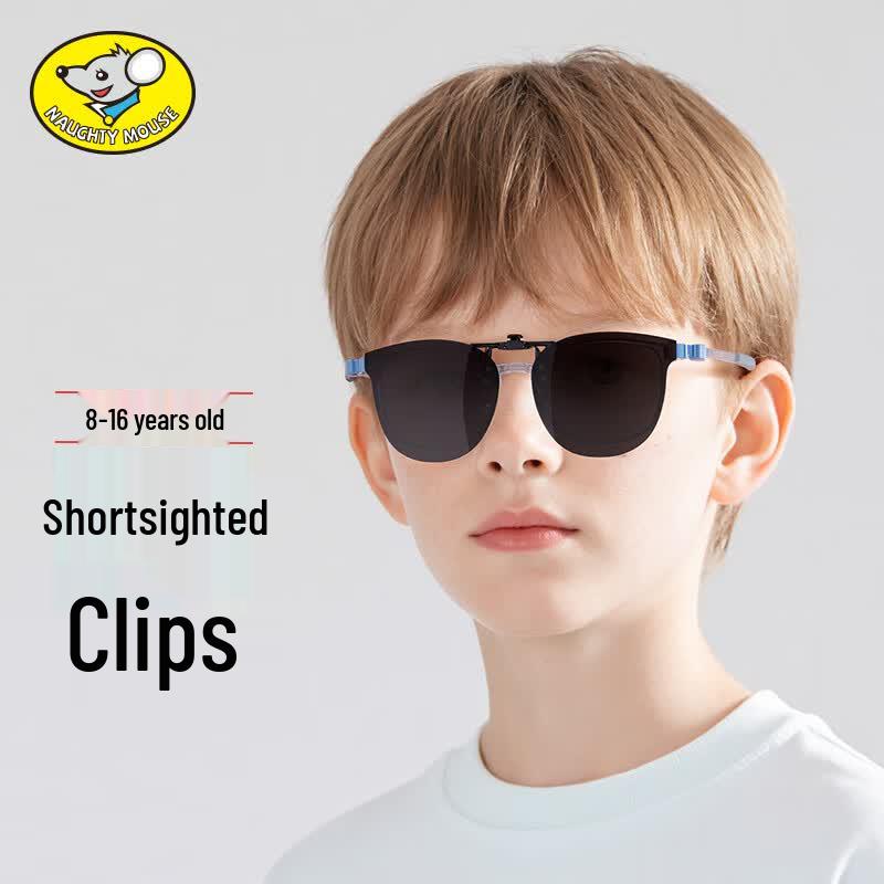 Naughty Mouse Kids  Polarized Clip-on Sunglasses