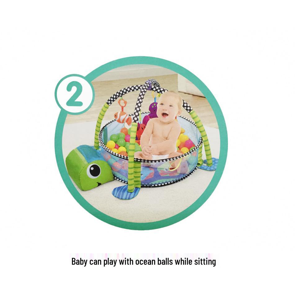 Multifunctional Baby Ocean Ball Play Mat with Gym Rack and Fence