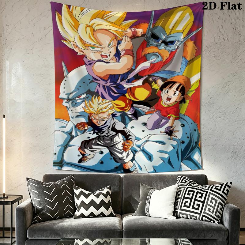 DRAGON BALL Wall Tapestry Aesthetic Wall Hanging Printed Fabric Blanket Decorative Tapestries for Bedroom Living Room Home Decor