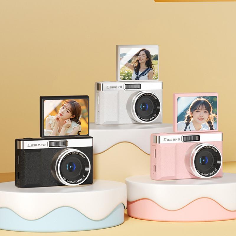 Ccd Digital Camera Travel 180°Flip Screen Selfie Camara 96Mp Autofocus 8X Zoom Entry-Level Kids Camara Portable Card Camera