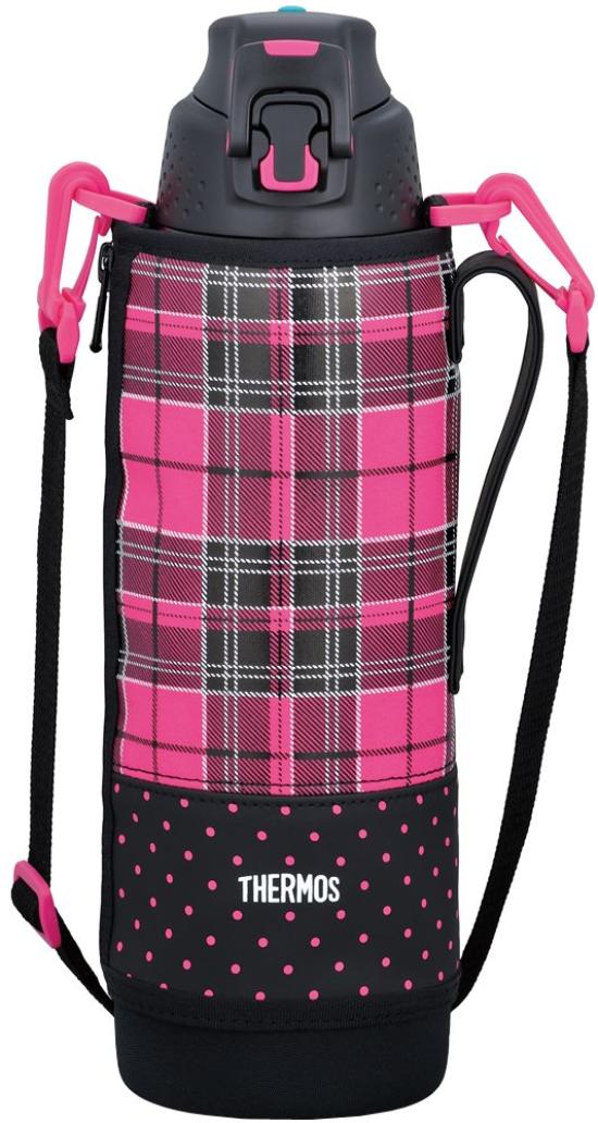 

Thermos Vacuum Insulated Sports Bottle [One-Touch Open Type] 1.5L Pink Check FFZ-1501F P-CH