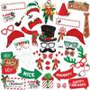 38-Piece Christmas Photo Booth Props Set for Holiday Parties