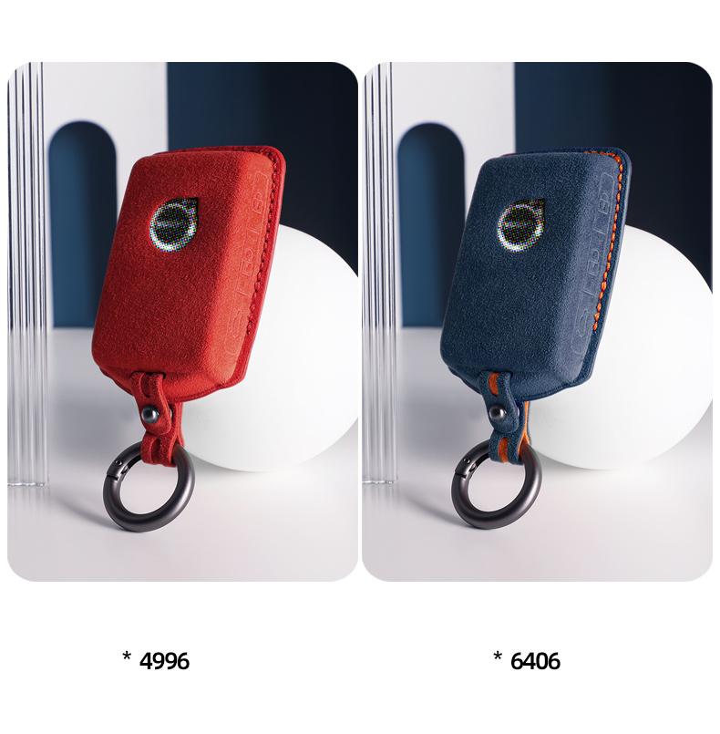 from Italy suede Car Key Case Cover For Volvo S60 S90 XC40 XC60 XC90 V60 V90 T6 T8 Car Keychain Protector Shell Accessories