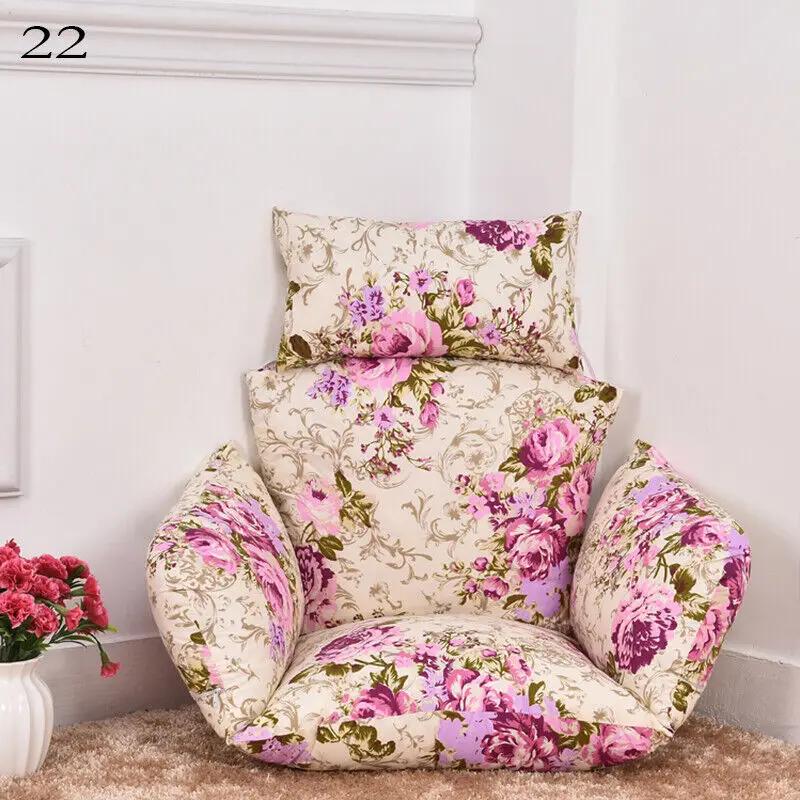 Hanging Swing Egg Chair Cushion Cover Patio Large Round Papasan Pad Detachable Garden Lounger Cushion Cover  (No Filling)
