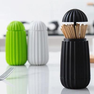 Portastuzzicadenti Automatico Creativo a Forma di Cactus Comodo Portaoggetti Porta Stuzzicadenti Semplice Tavolo da Pranzo Pressato a Mano Decorazione per la Casa