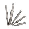 5-Piece Hex Shank Screw Extractor Set, 60mm Quick Release, Black Electric Thread Remover.