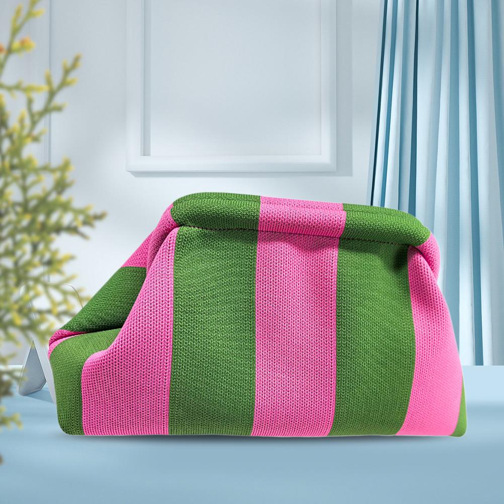 

Женская сумка-тоут в стиле колор-блок, вязаная, женская сумка, большая, с широким верхом, косметичка, для хранения мобильного телефона, ключей, летний пляжный клатч, женский кошелек