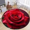 2D Rosen Fußmatte Rutschfeste Decke Zoll Schnelltrocknender Blumen Teppich für Wohnzimmer Schlafzimmer Wohnzimmer Dekoration Läufer