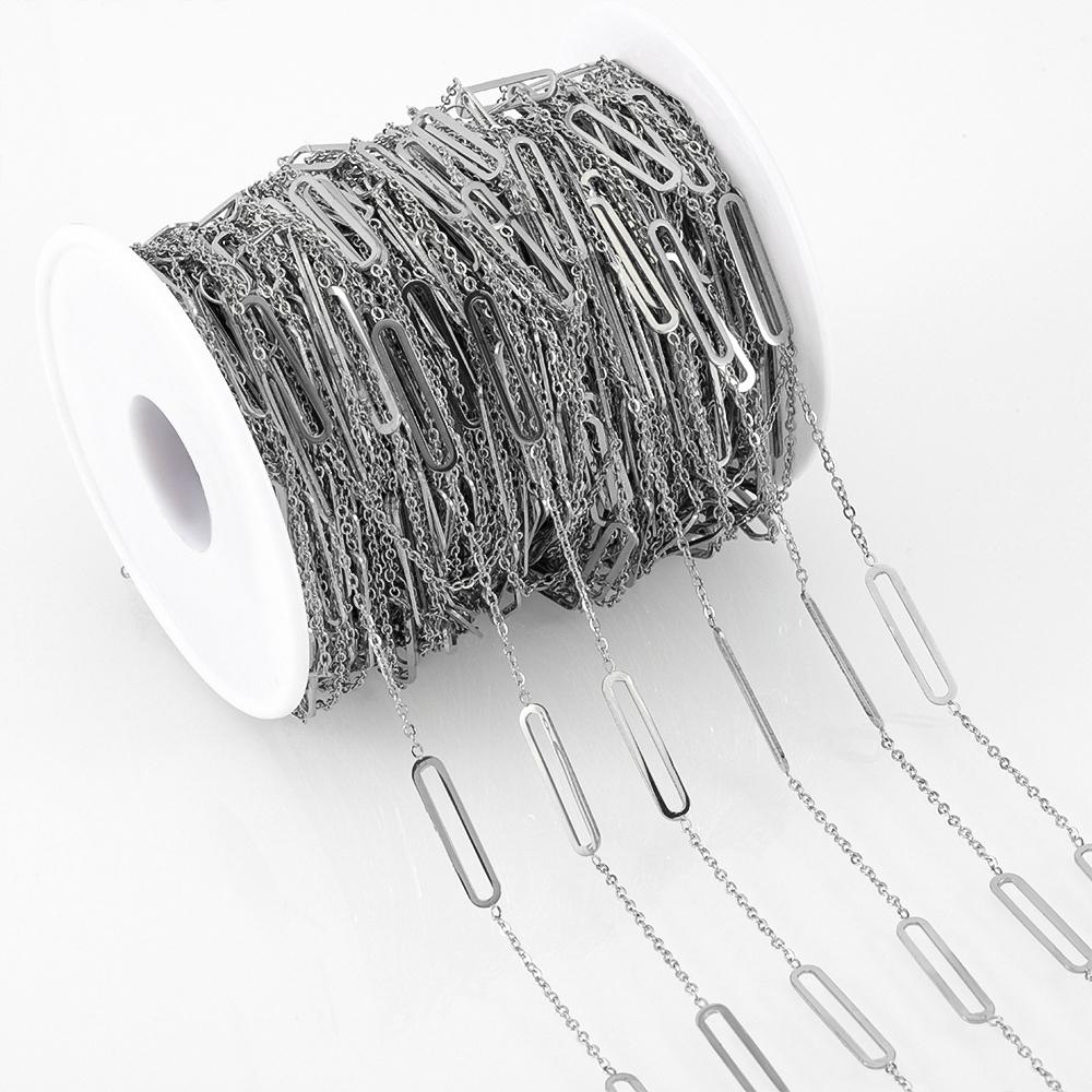 No Fade 2Meters 1Meter Stainless Steels Embossed Eye Chains Jewelry Making DIY Fashion Necklace Bracelet Accessories Ball Chain