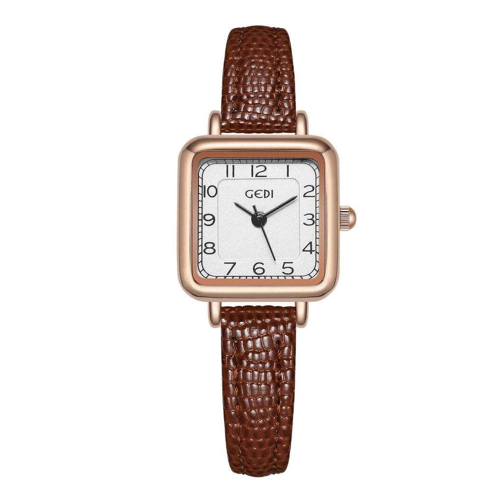Simple Small Sugar Cube Women'S Watch Retro Square Dial Niche Watch Women'S Quartz Waterproof Watch