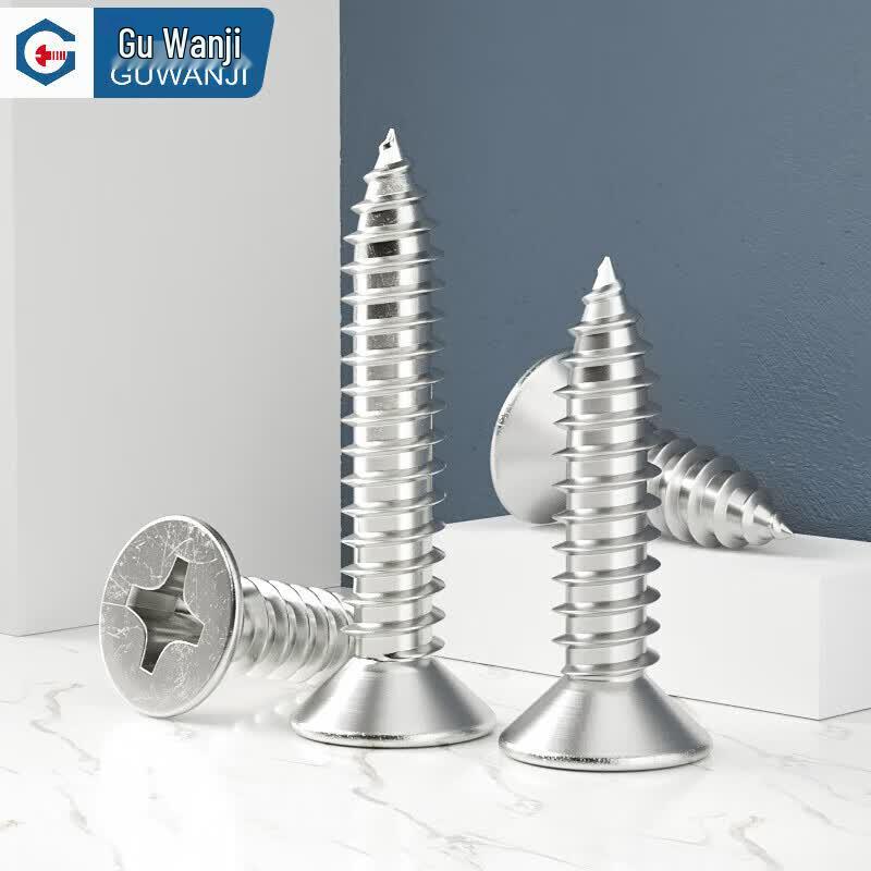 GUWANJI 304 Stainless Steel Phillips Flat Head Self-Tapping Screw