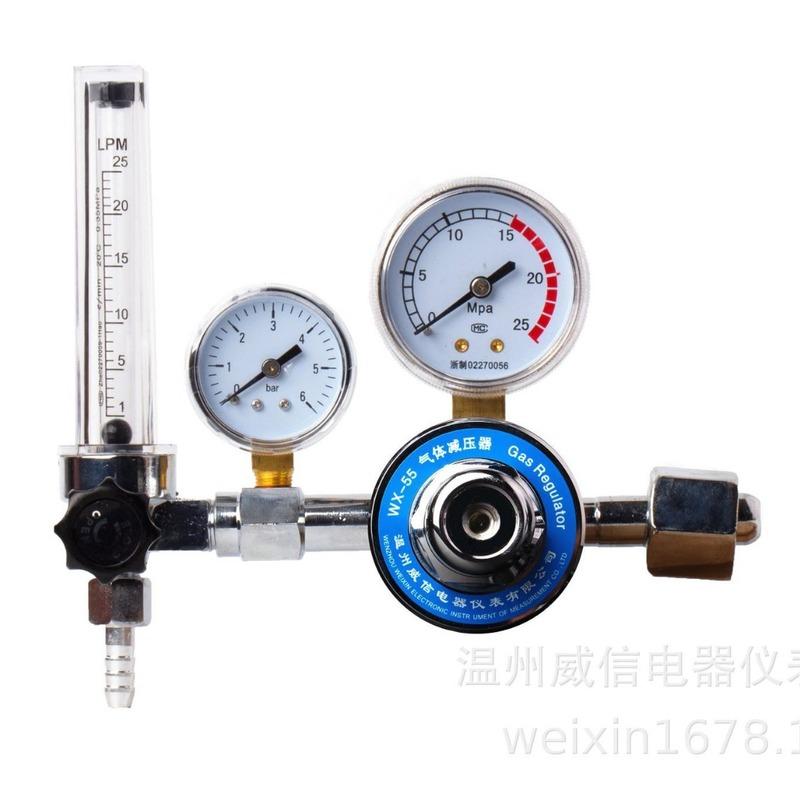 G5/8 Inlet Argon Regulator Energy Saving Gas Pressure Reducer Adjustable Pressure Gauge