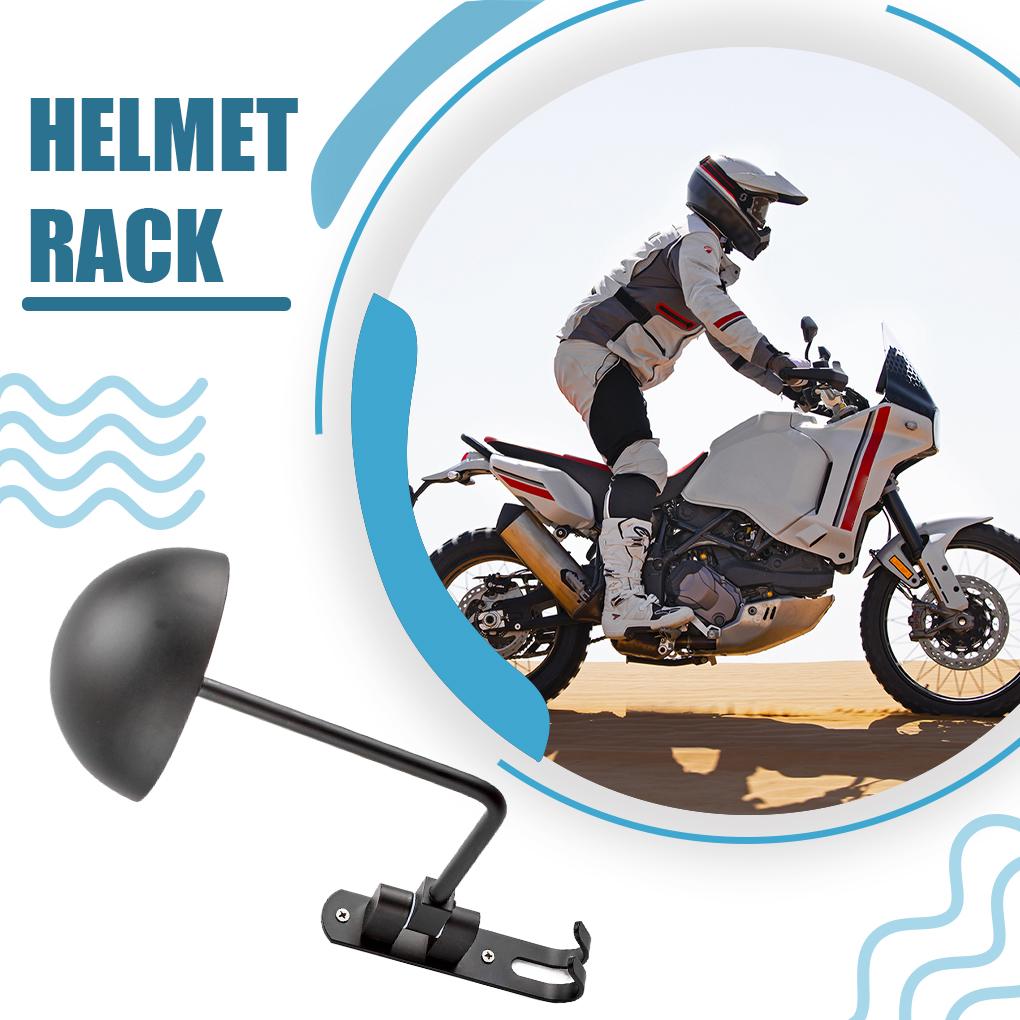 Držák na motocyklovou přilbu otočný o 180° Nástěnný držák na helmu Úložný držák na helmu ze slitiny Hák na věšák na přilbu pro cyklistické přilby