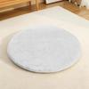 Pluszowy dywanik dla zwierząt domowych imitujący królika, jednolity kolor, okrągły, mata podłogowa, puszysty, kudłaty, okrągły dywanik obszarowy, dywan do salonu, dywan na sofę