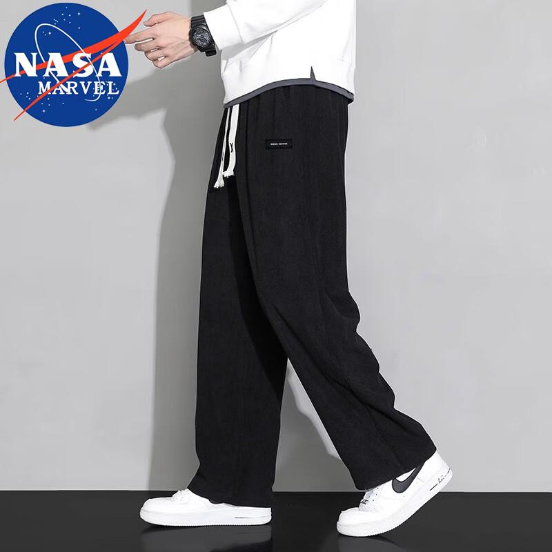 NASA MARVEL Men's Corduroy Loose Straight Casual Pants