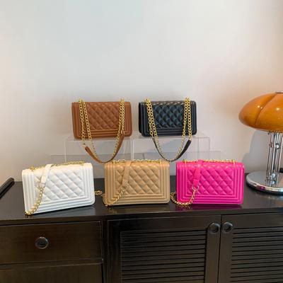 Sac pour femme Petit sac carré Élégant et simple Sac à bandoulière Sac à bandoulière à chaîne créative Sac à main