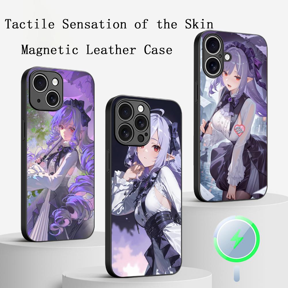 Vivian cooles Spielmädchen Muster Handyhülle Für iPhone 16 15 14 13 12 11 Plus Pro Max High-End Luxus Magsafe Schafsleder