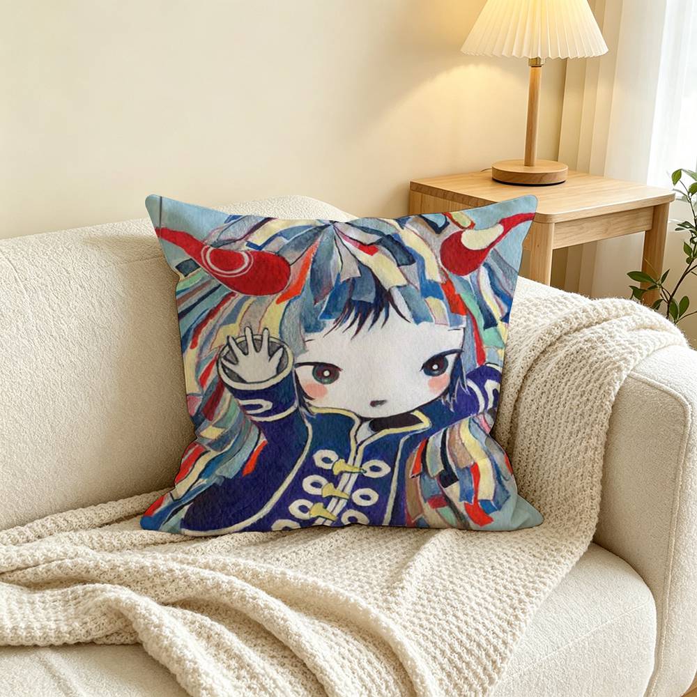 K-Kikuo Art A-Album Square Double-Sided printed Pillow Case Bedroom Bedside Pillow Sofa Cushion Cover