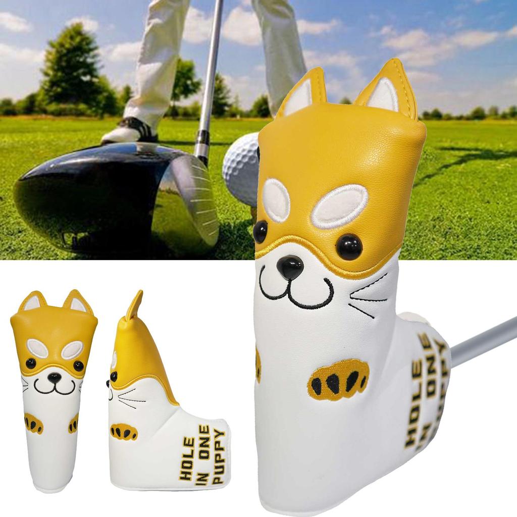 PU Leather Golf Putter Head Cover Non-Slip Club Headcover Sleeves, Blade