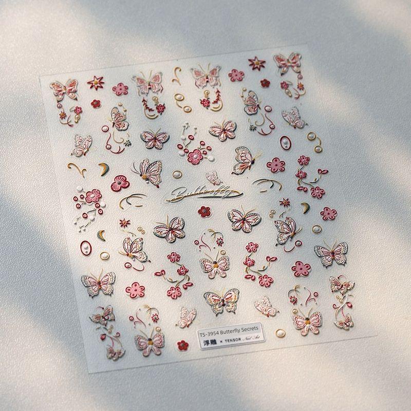 

Qiji Butterfly Flower Three-Dimensional Relief Nail Sticker Waterproof Nail Sticker Decorative Decals Ornament 3954 3956 TS-3954 (stereo)