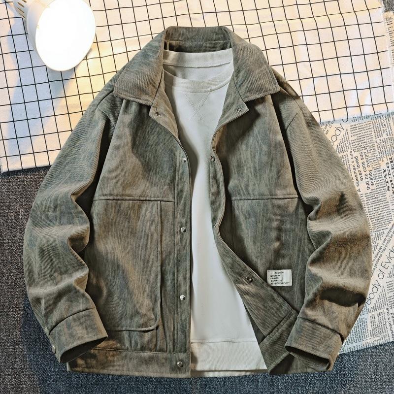 Retro nostalgic PU leather lapel jacket large size leather casual jacket three-dimensional tailoring design single-breasted leather jacket