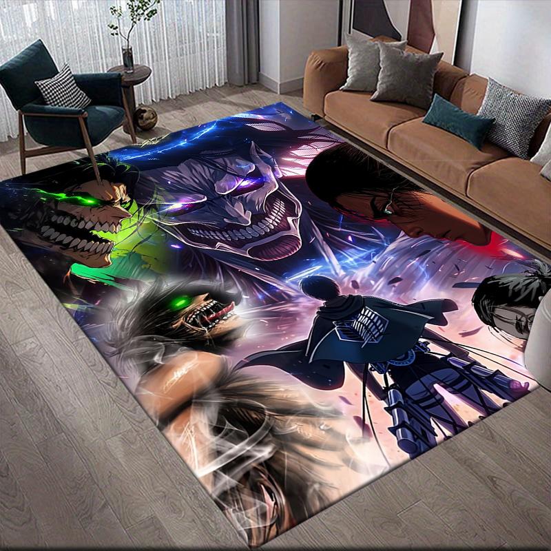 Attack on Titan Sky Anti-Slip Rug, Rectangular Carpet for Living Room, Bedroom, Sofa Zone & Game Space, Stylish Decor