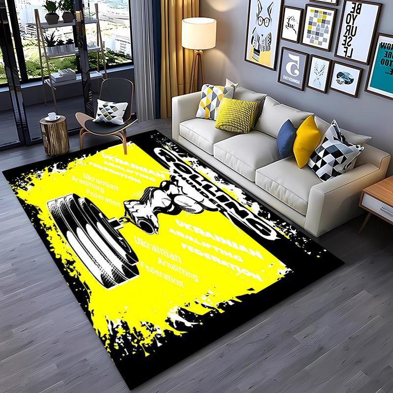 GYM Téma 3D Tisk Velkoplošné Koberce pro Domácí Obývací Pokoj Dětskou Ložnici Pohovku Vstupní Rohožka Kuchyňské Podlahové Koberce ProtiskluzovéDekor