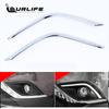 For Mitsubishi Outlander 2016 2017 2018    Fog Light Cover Chrome Front Foglight Lamp Trim