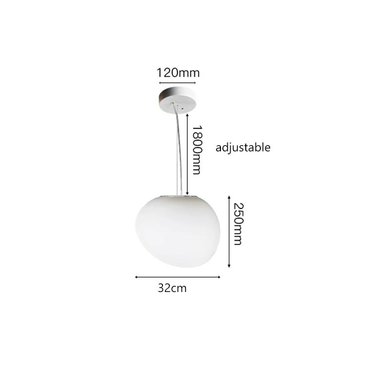 Nordic Minimalist Staircase Chandelier Bubble Glass Light Luxurious Living Room Family Kitchen Restaurant Celing Pendant Lamp