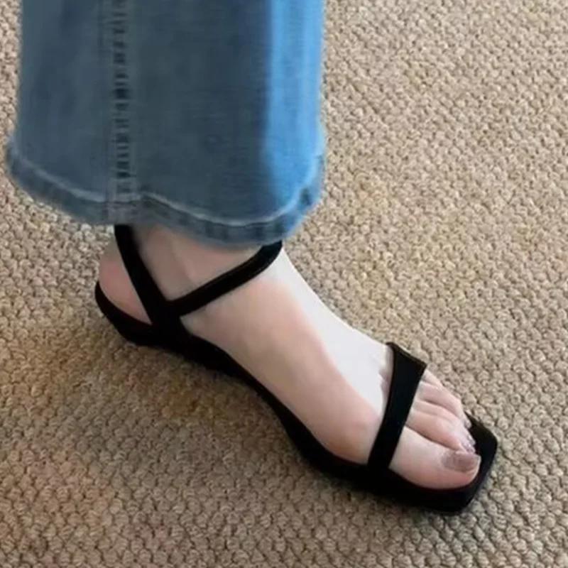 Fashion Women Sandals Flats Dress Casual Shoes Cozy Walking Woman Slippers Summer 2025 Trend Brand Designer Elegant Zapatillas De Mujer
