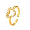 New Style Matching Open Adjustable Rings with Diverse Inlaid Diamonds for Couples