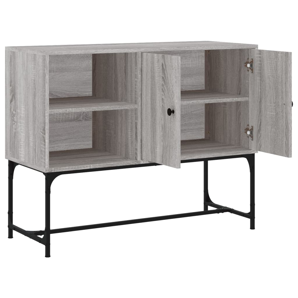 Sideboard In Grey Sonoma 100 X 40 X 79.5 Cm Engineered Wood