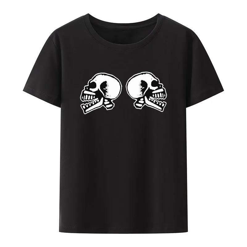 Flame Skull Head Punk Print TShirt Women And Unisex The Offspring Band Hiphop Streetwear Fashion Cool Camisetas Plus Size Tops