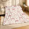 Pink Bows And Hearts Coral Fleece Blanket