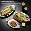 Edelstahl Bräter mit Griffen Ovaler Grillfischpfanne Multifunktionale Backform für Grillfisch Truthahn Lasagne