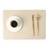 INS Nordic Solid Double Sides Leather Dining Mat Heat Insulation Placemat Home Waterproof Oil Proof Hotel Rectangle Pad