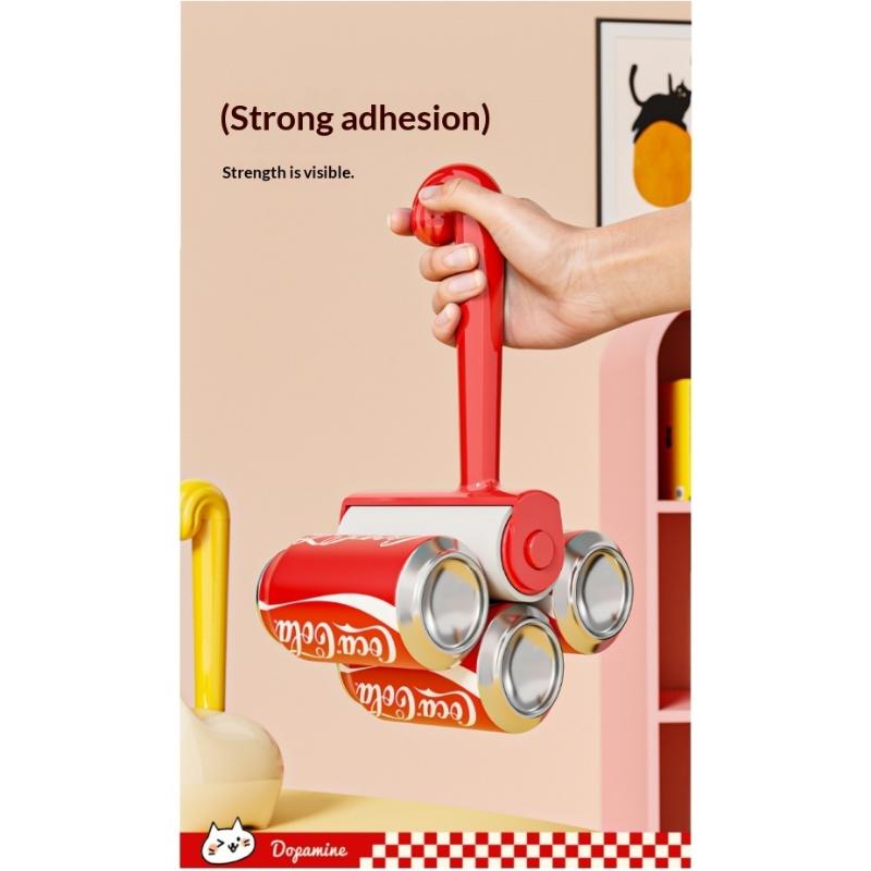 New Tearable Roll Paper Sticky Roller Dust Wiper Pet Hair Clothes Carpet Tousle Remover Portable Replaceable Cleaning Brush Tool