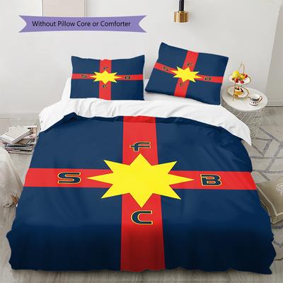 Ropa de cama con estampado FCSB, Juego de colcha, Funda de colcha, Funda de almohada, Regalo de cumpleaños para el hogar (1 * funda nórdica + 2 * fundas de almohada, sin núcleo)