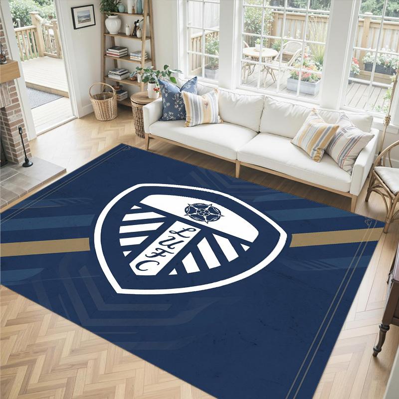 Leeds United Design Crystal Velvet Carpet Cozy Non?Slip Printed Rug For Bedroom Living Room Entrance