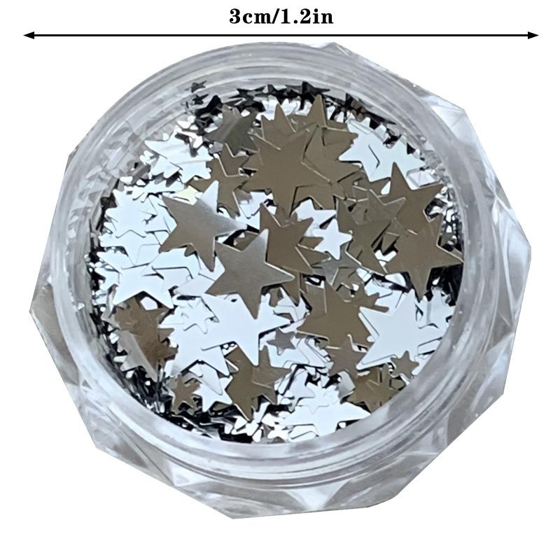 Size Mixing Sparkling Star Nail Glitter Sparkling Pentagram Nail Decor Nail Salon Design Cute Accessories Diy Nail Art Design