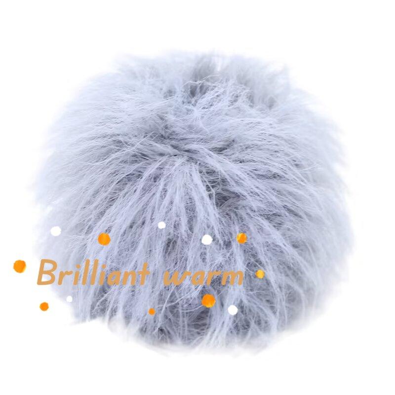 50g Long Feather Glitter Yarn for Crochet Thread Plush Puffy Yarn Art Fancy Hand Knitting Yarn Faux Mink Yarns High Quality Yar