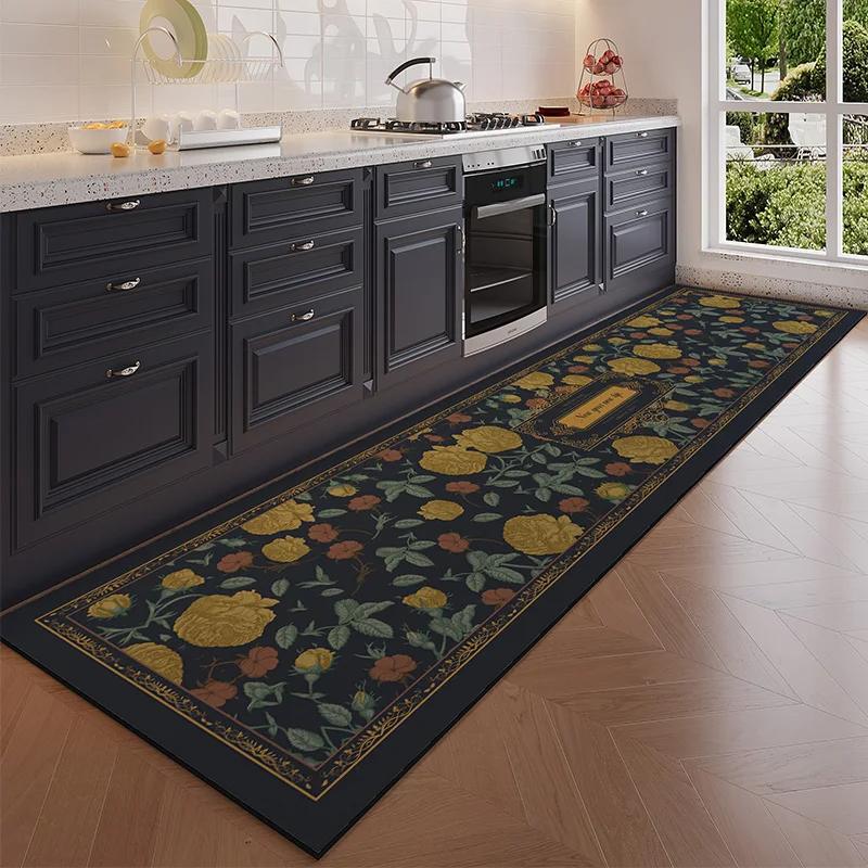 American Vintage Kitchen Mat Durable And Easy To Maintain Hallway Runner Bedside Rug For Bedroom Home Decor